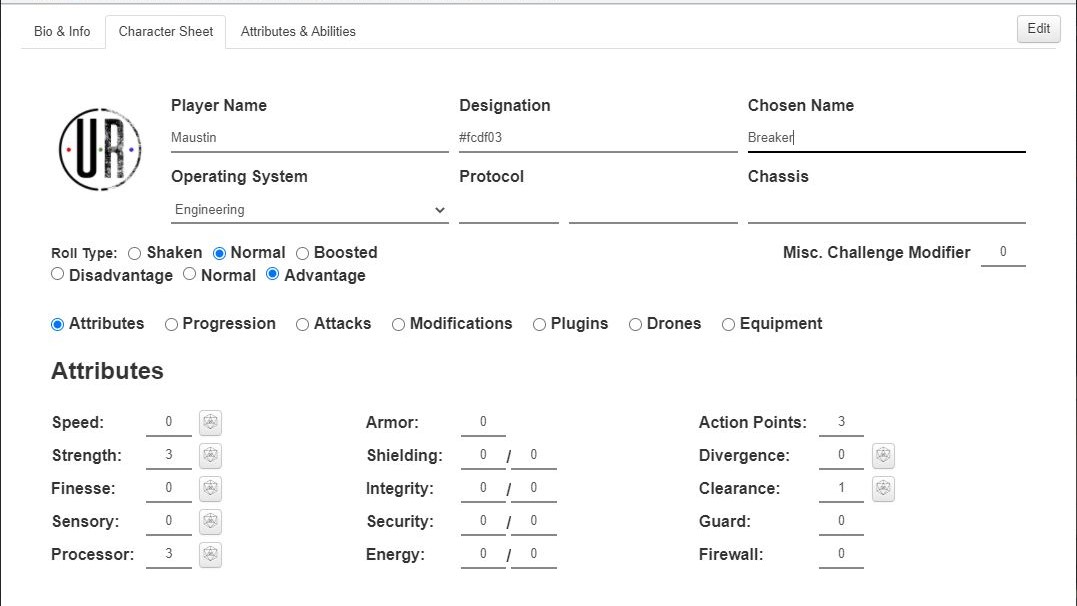 Undoing Ruin Character Sheet